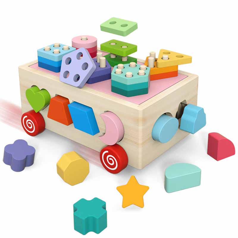 Wooden Shape Sorting Car