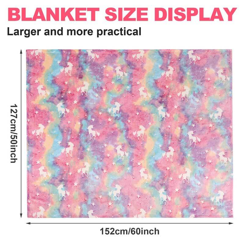 Fluorescent Unicorn Party Blanket