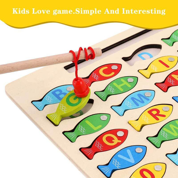 Magnetic Wooden Fishing Game