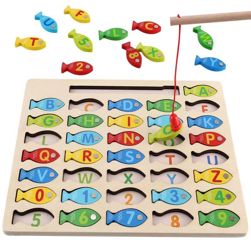 Magnetic Wooden Fishing Game