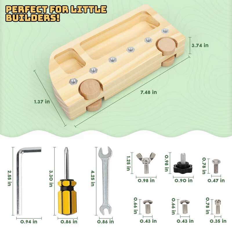 Montessori Screwdriver Bus Set