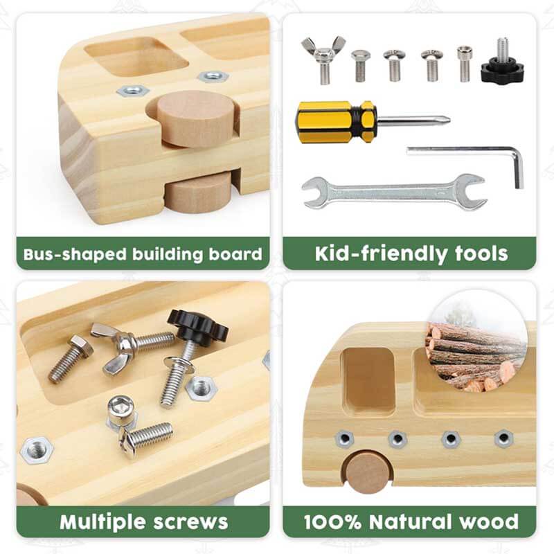 Montessori Screwdriver Bus Set