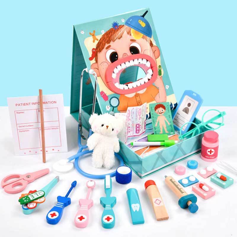 Wooden Simulation Dentist Set