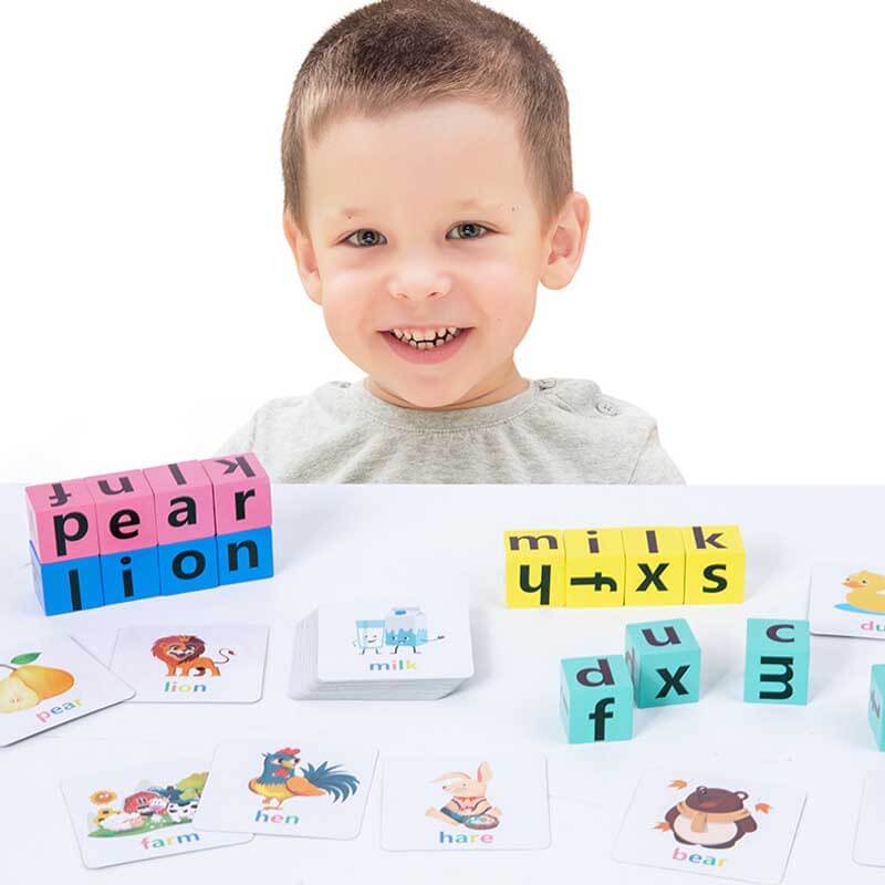 Wooden Blocks Spelling Game