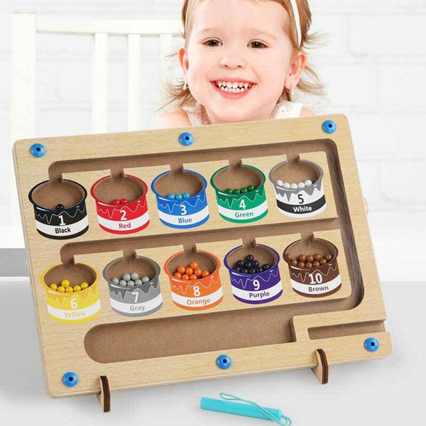 Montessori magnetische kleur- en nummerreis 