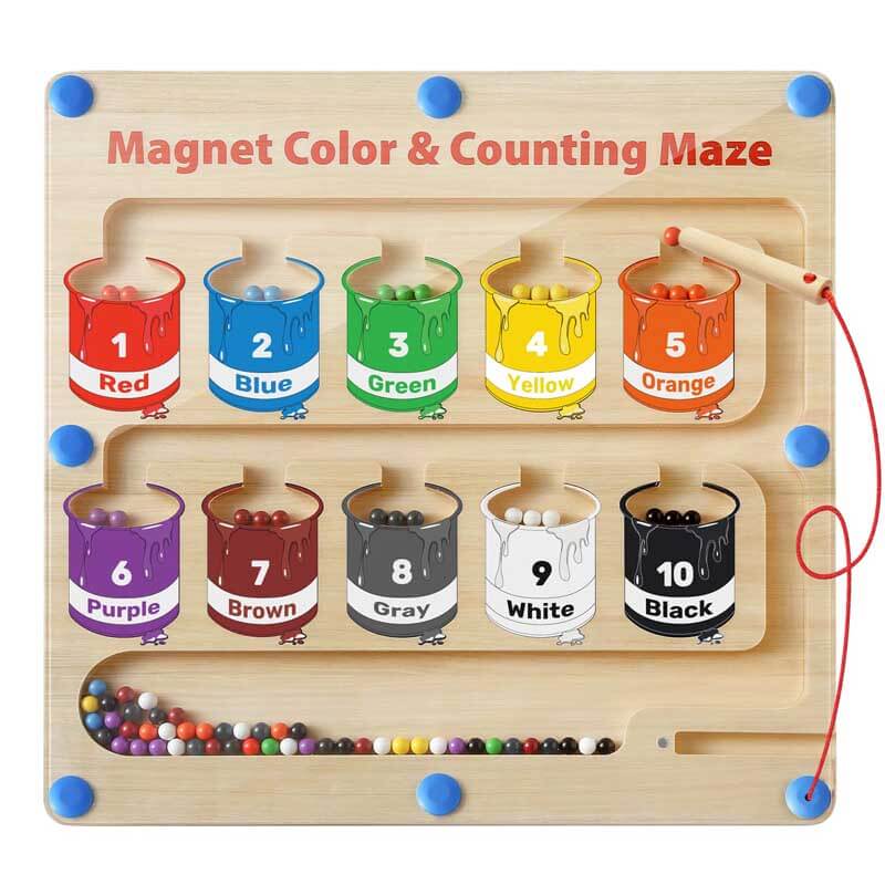 Montessori magnetische kleur- en nummerreis 