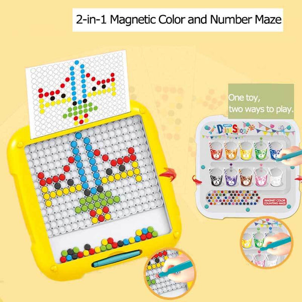 2-in-1 Magnetic Color and Number Maze