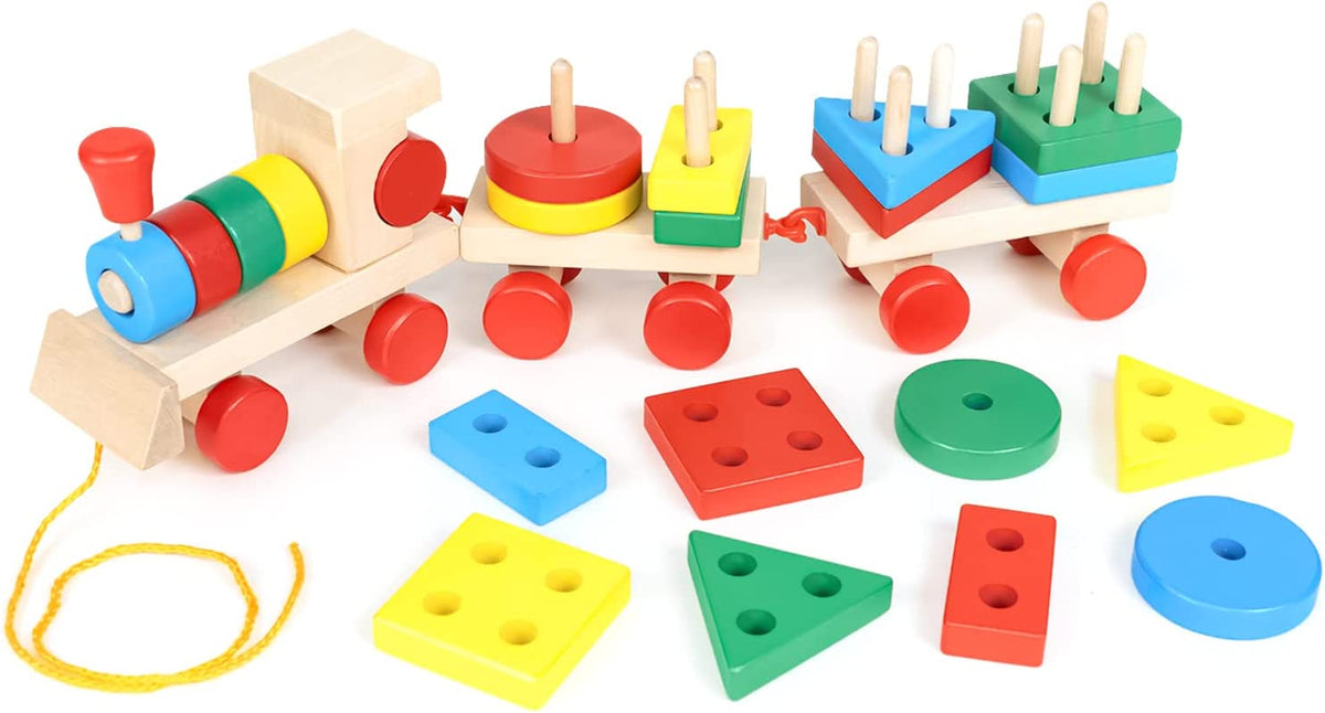 Best Seller: Wooden Building Block Train