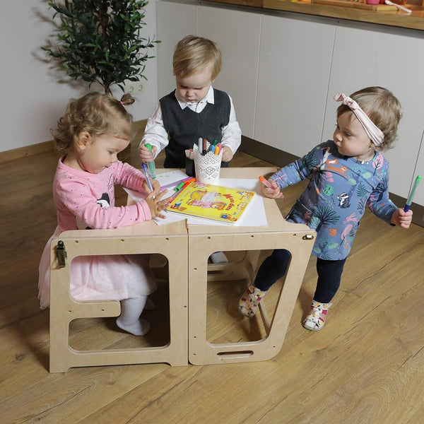 Montessori Table & Chair All-In-One