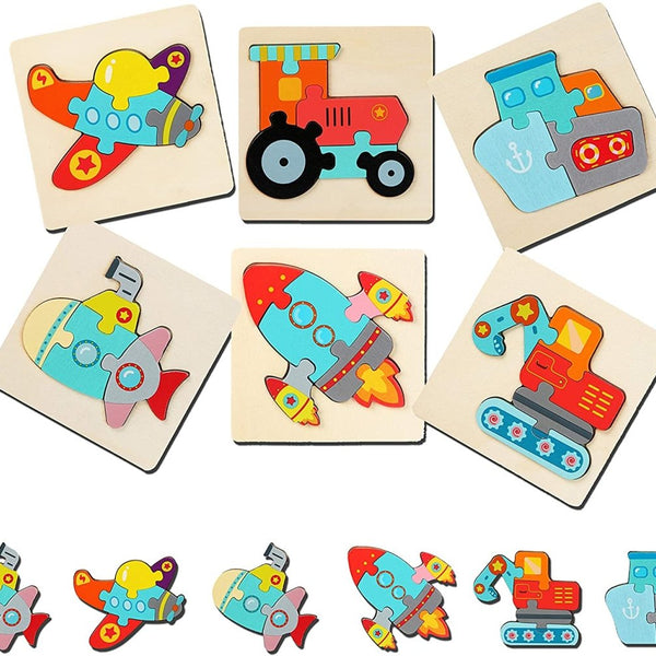 Montessori Vehicles Puzzles (PACK OF 6!)