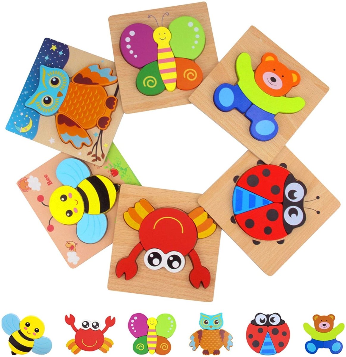 Montessori Animal Puzzles 6 PACK