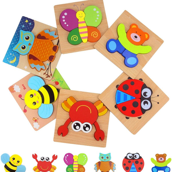 Montessori Animal Puzzles 6 PACK