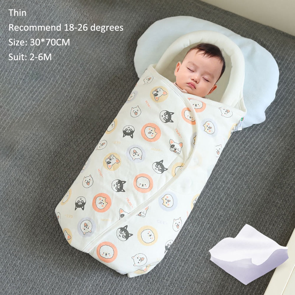 1 Tog Baby Swaddling Wraps for 0-6 Month