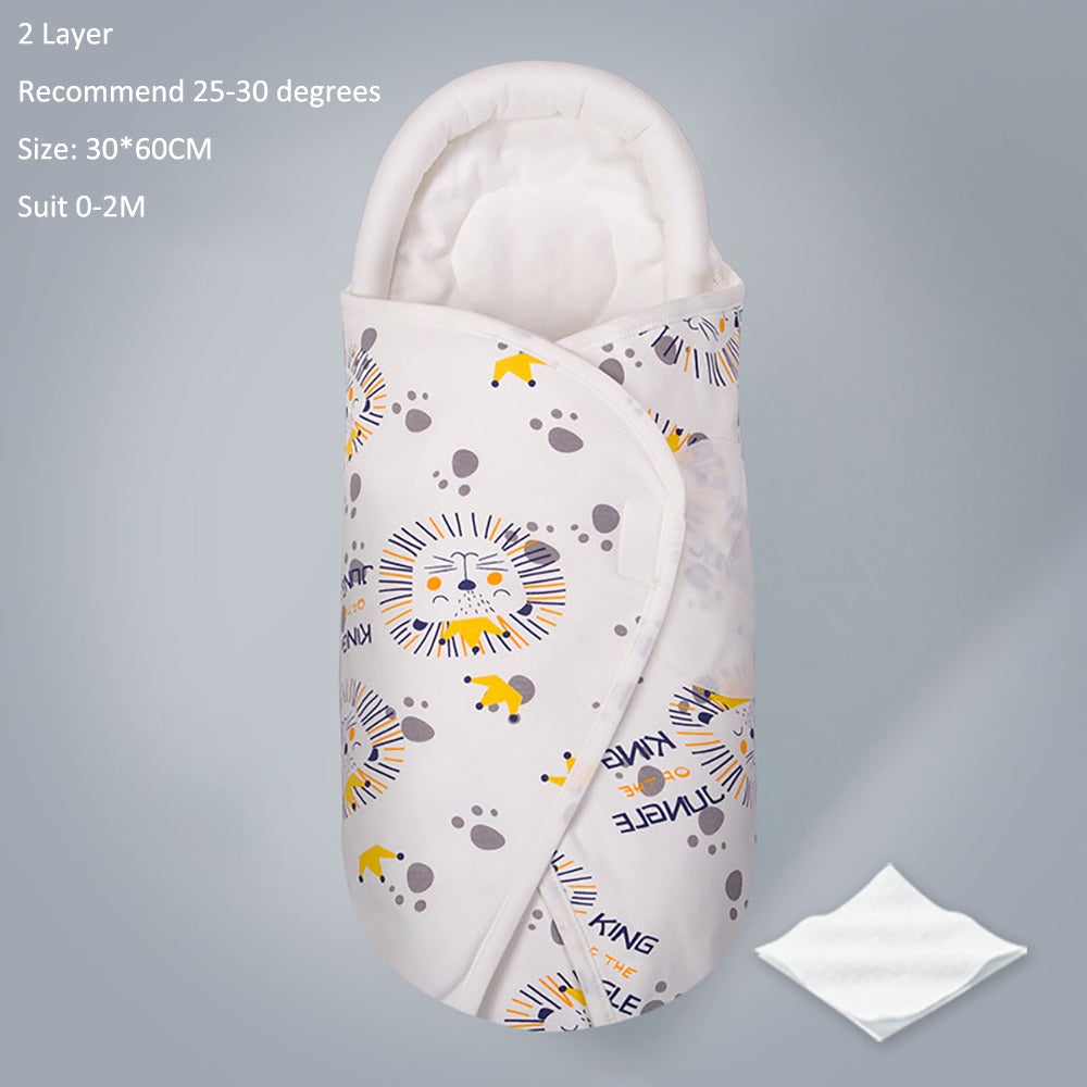 1 Tog Baby Swaddling Wraps for 0-6 Month