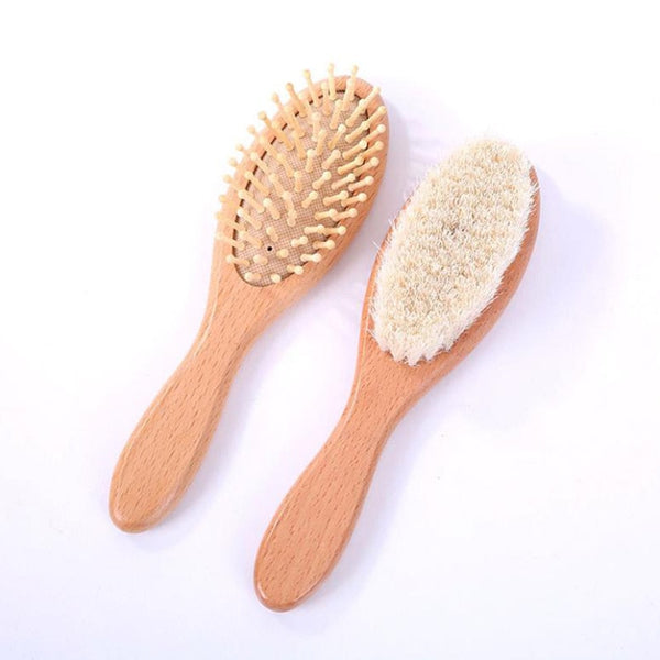 Baby brush/ Shower Wool Children& Beech Wood Brush