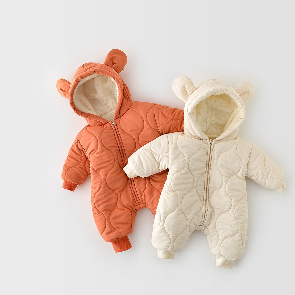 Teddy Bear Hugs Baby Romper - Fleece met schattige oren