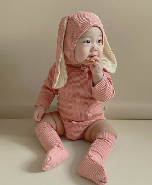 Baby Clothes/ Big Ear Hat and Cocks Bodysuit For 0-2 Years