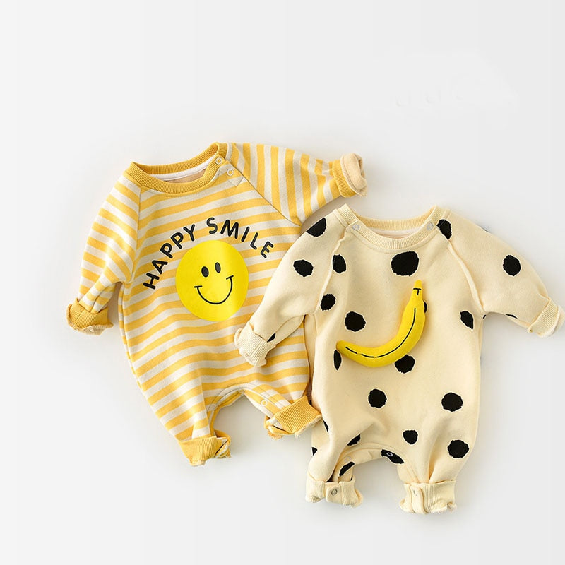 Banana Bonanza Baby Outfit - Jumpsuit met kleurrijke fruitprint