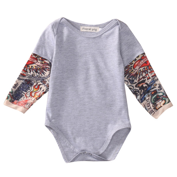 Baby Bodysuit/ Tattoo Printed Newborn Costume