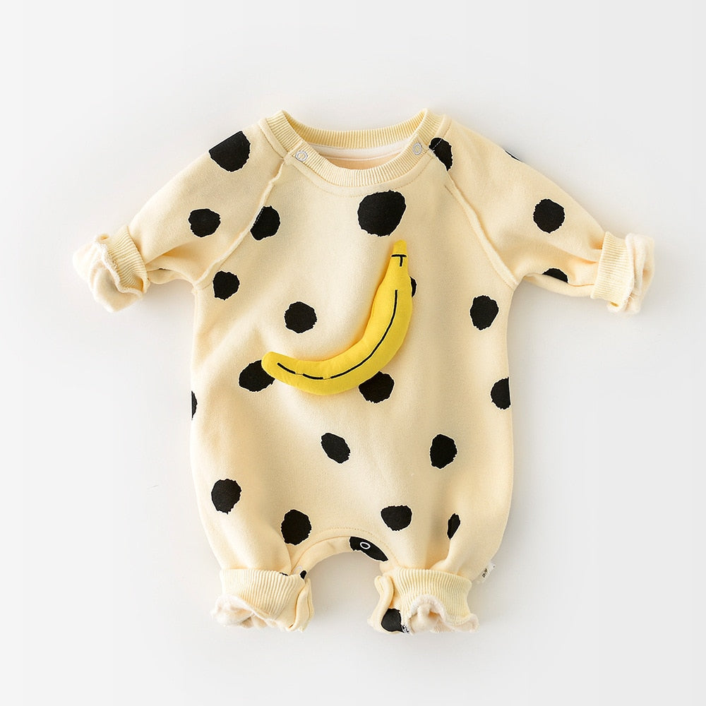 Banana Bonanza Baby Outfit - Jumpsuit met kleurrijke fruitprint