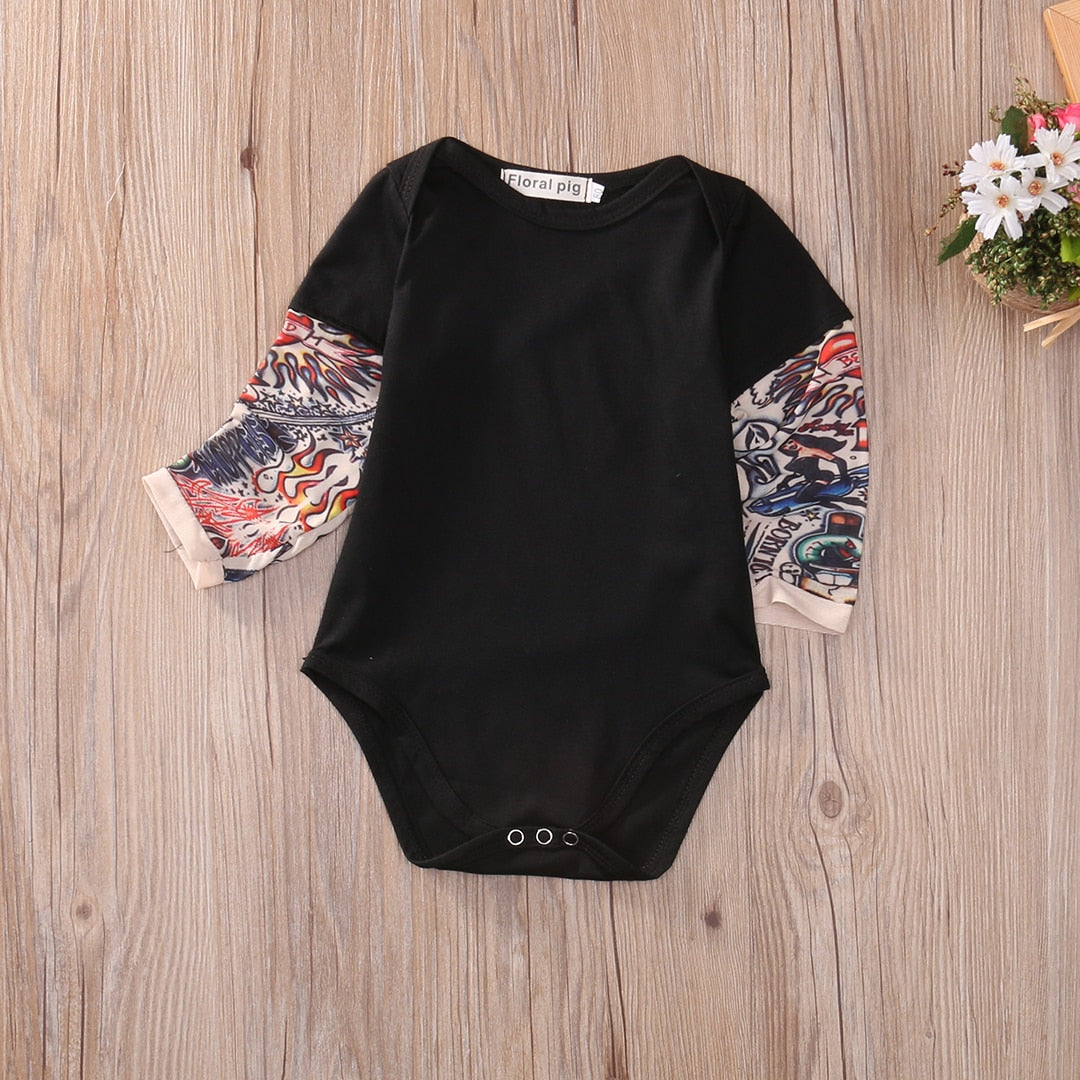 Baby Bodysuit/ Tattoo Printed Newborn Costume