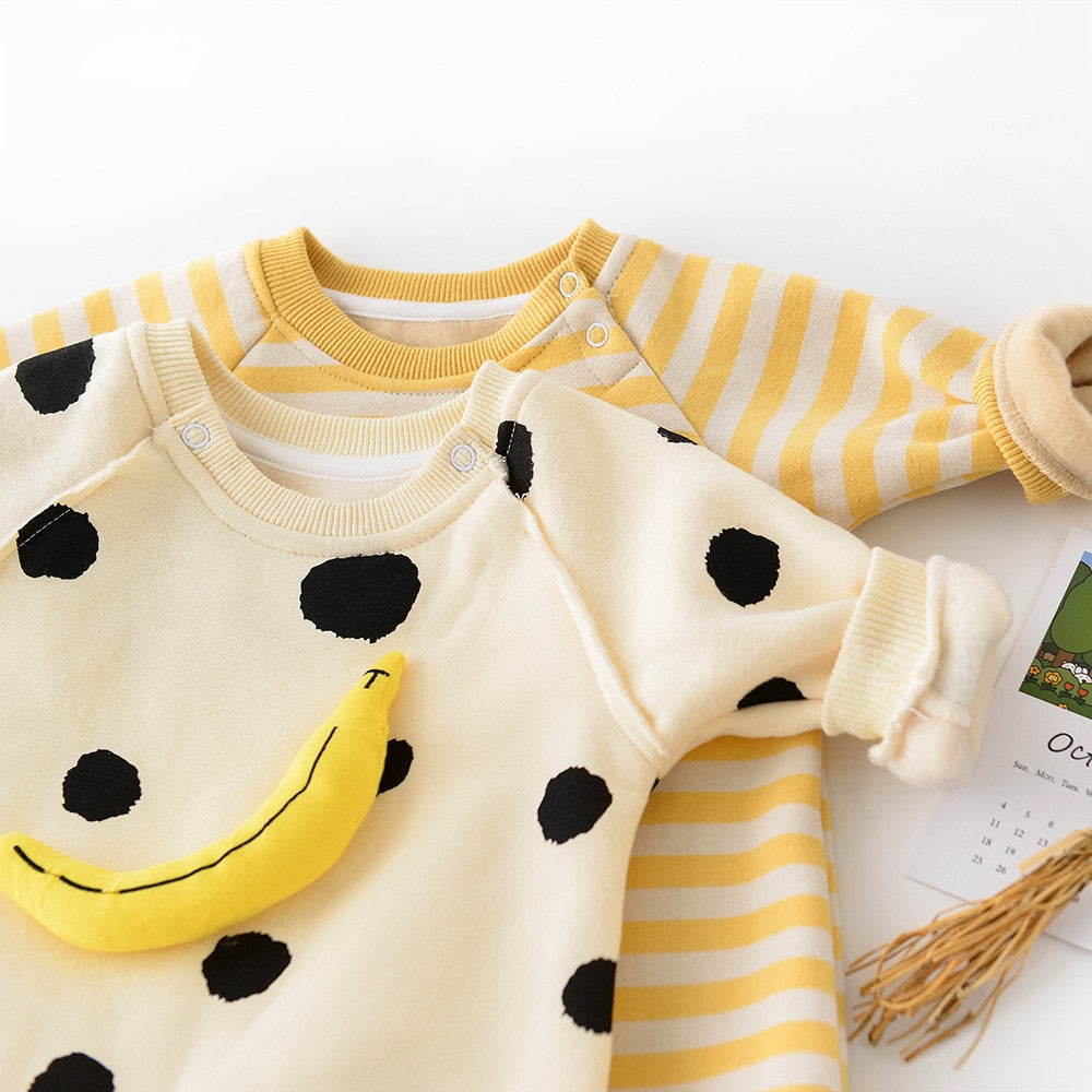 Banana Bonanza Baby Outfit - Jumpsuit met kleurrijke fruitprint