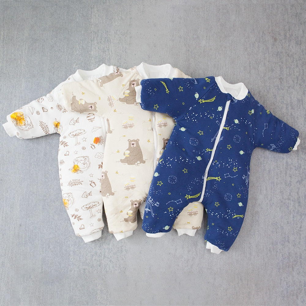 3.5 Tog Baby Sleep suits/ Removable Sleeves for 0-6 Yrs