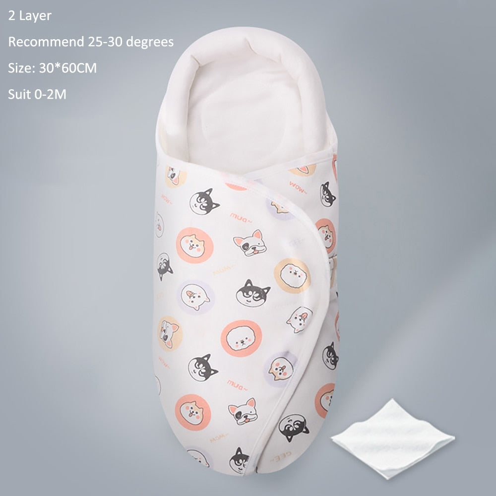 1 Tog Baby Swaddling Wraps for 0-6 Month