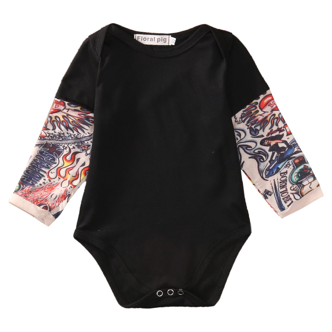 Baby Bodysuit/ Tattoo Printed Newborn Costume