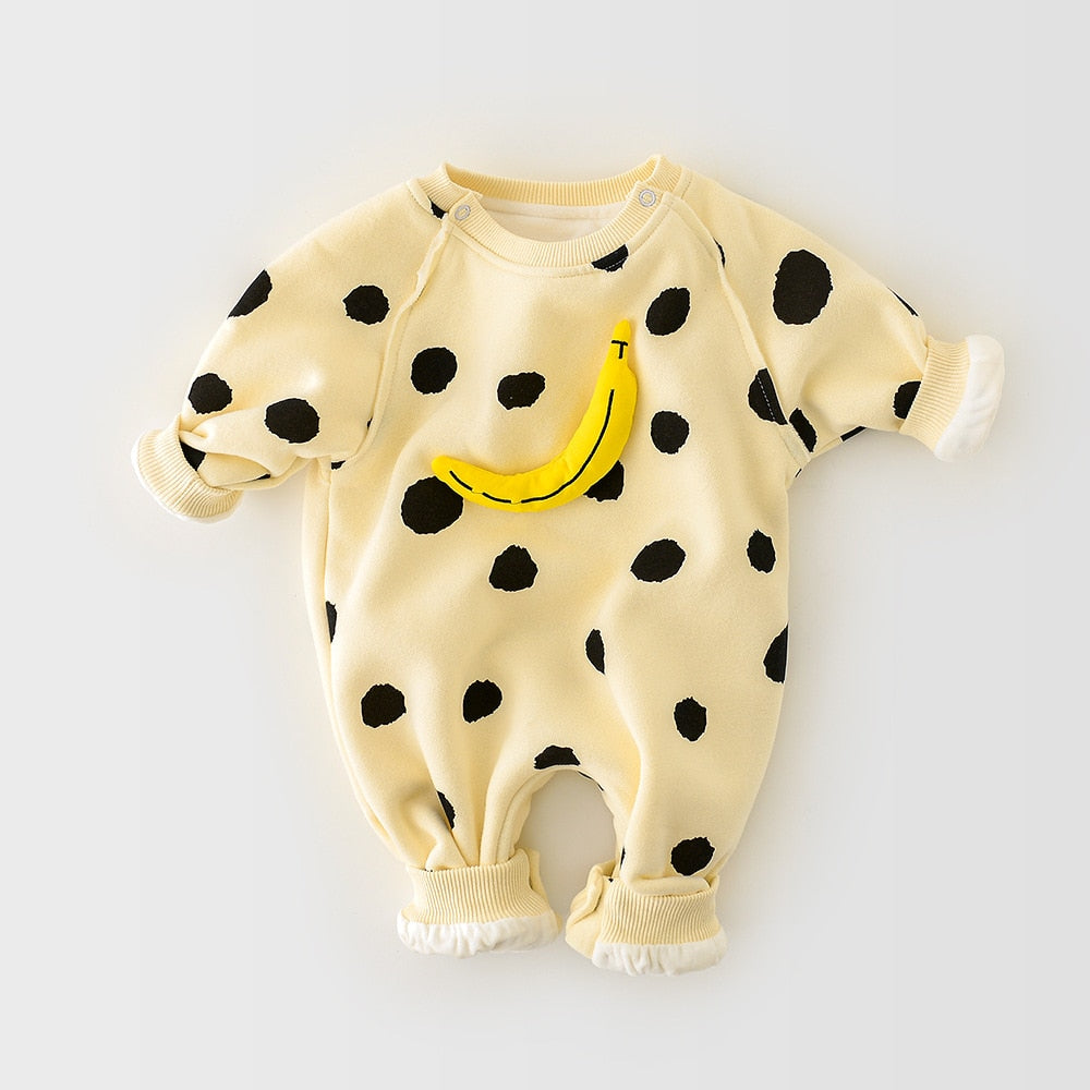 Banana Bonanza Baby Outfit - Jumpsuit met kleurrijke fruitprint