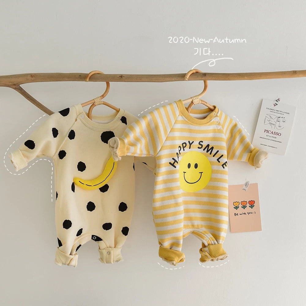 Banana Bonanza Baby Outfit - Jumpsuit met kleurrijke fruitprint