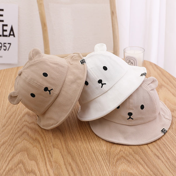 Baby Bucket Hat / Cute Bear Ear Cap Baby Bonnet For 0-2 Year