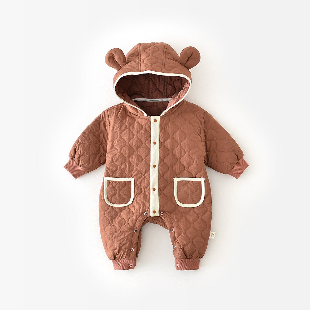 Teddy Bear Hugs Baby Romper - Fleece met schattige oren