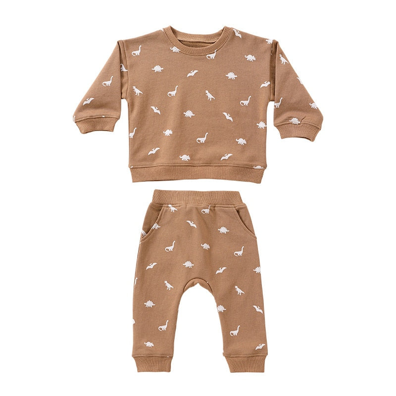 Aardetint Wildflower patroon Baby Set Top + Broek