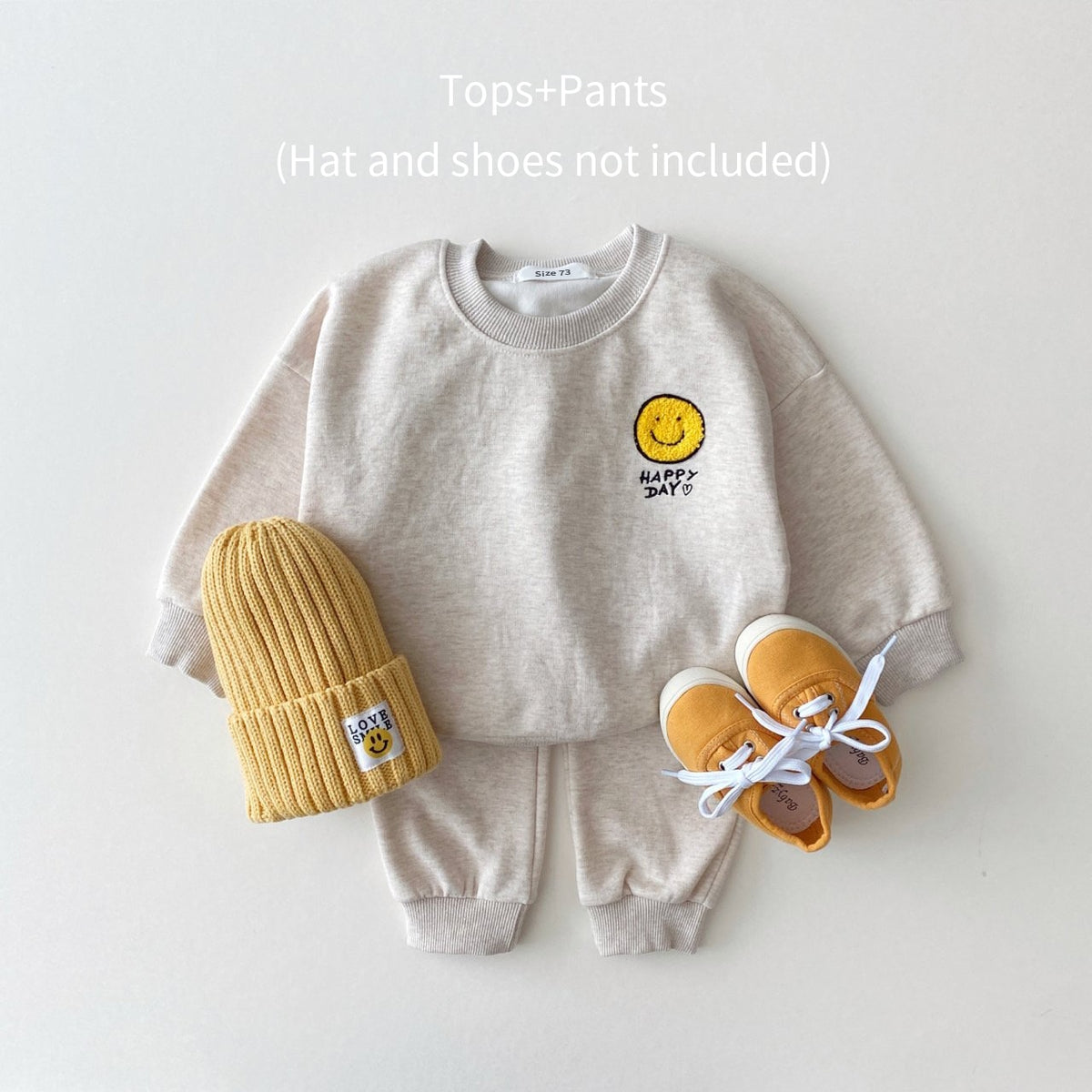 Smiley Face Happy day Sweater en broek Set