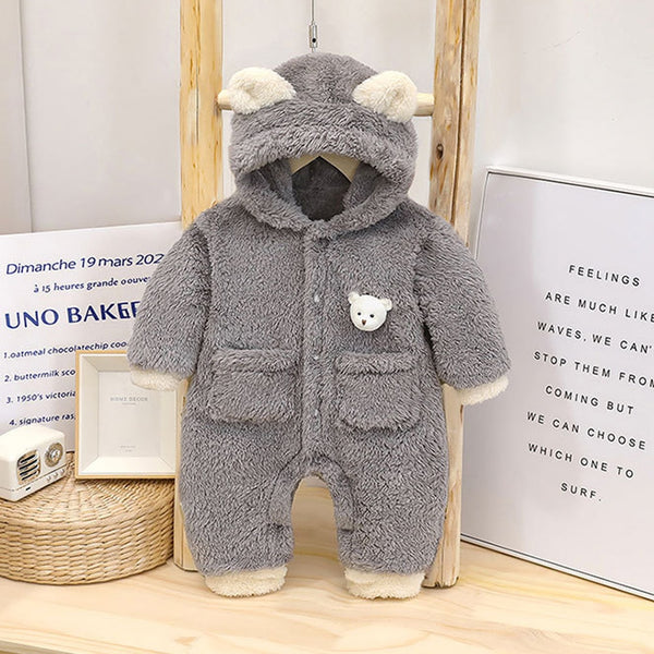 Cuddle Bear Warm Baby Rompers