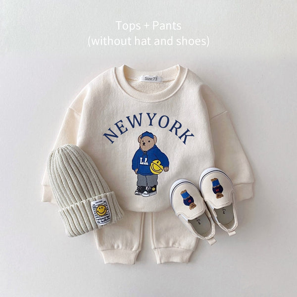 Cuddle New York Bear - Long Sleeve Sweater and pant