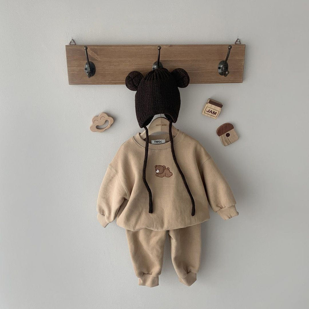 The Lazy Bear Soft and Sweet Baby Sweater and Pant Set