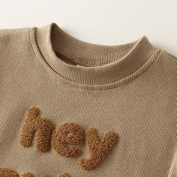 "Hey Cutie" Peuter Tops Trui + Broek Voor 0-3 Jaar