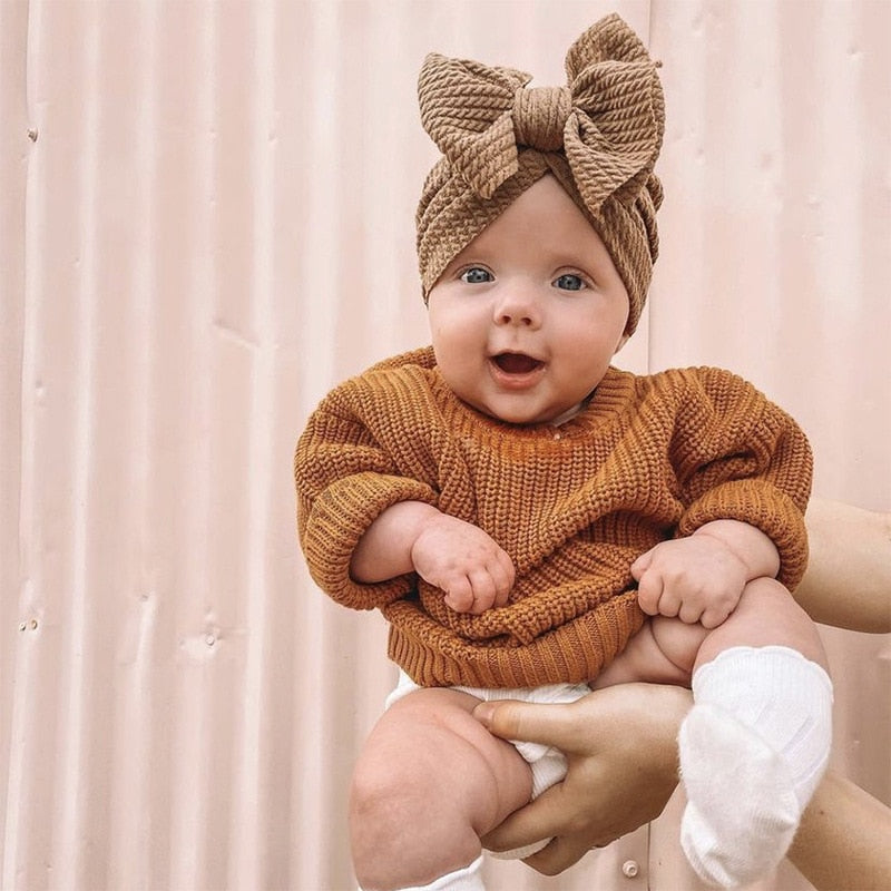 Bow Headband / Winter Hat for Baby 0-3 Yrs