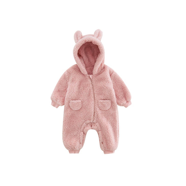 Fluffy Bear Hooded Winter Jumpsuit