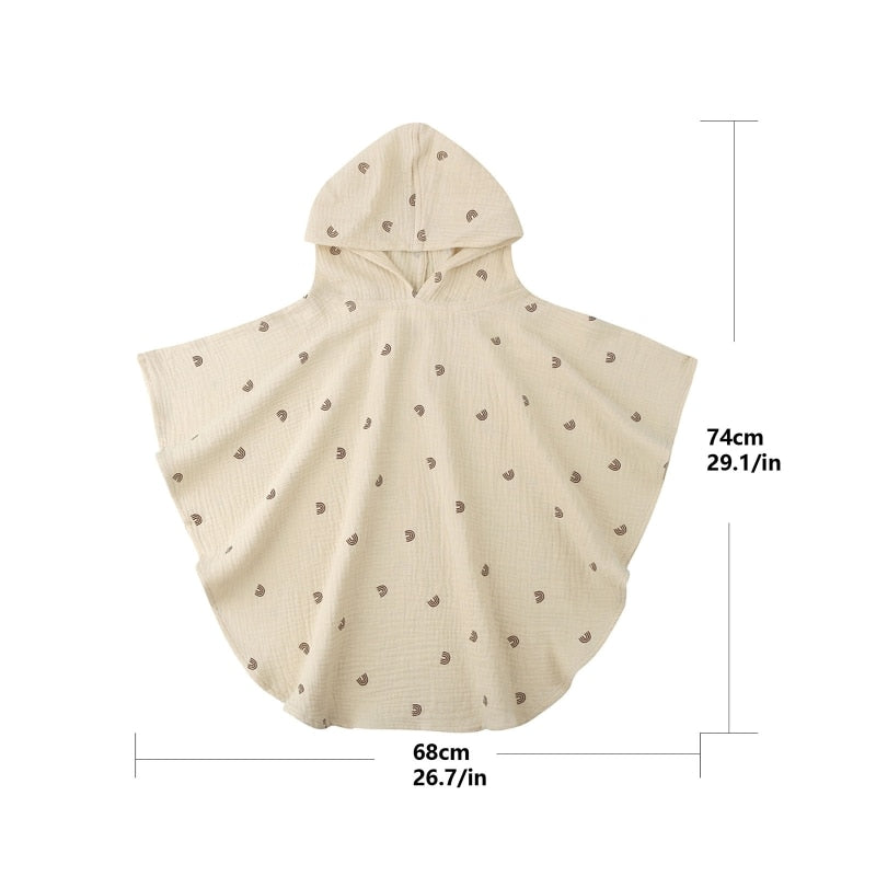 Babycapuchon / badhanddoek voor kinderen g Bloemenponcho's voor 0-3 jaar