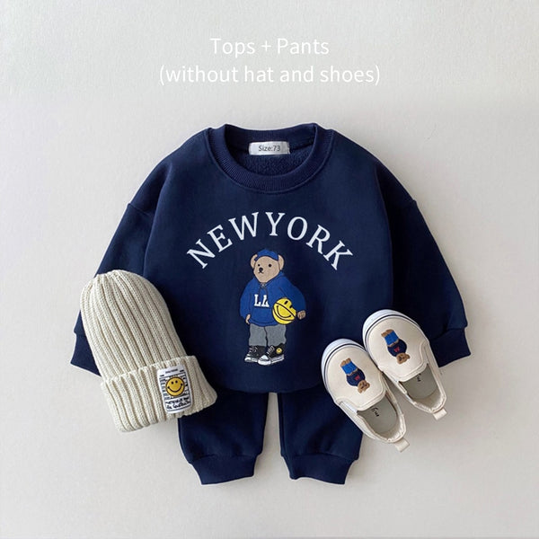 Cuddle New York Bear - Long Sleeve Sweater and pant