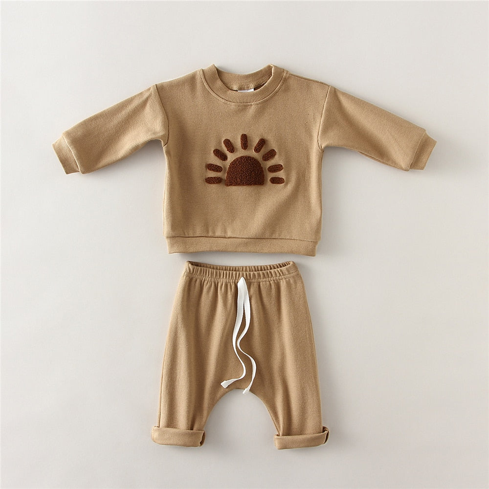 "Hey Cutie" Peuter Tops Trui + Broek Voor 0-3 Jaar