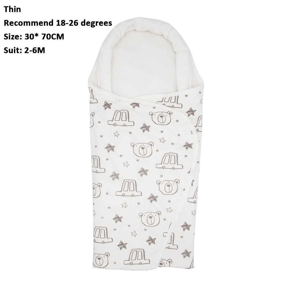 1 Tog Baby Swaddling Wraps for 0-6 Month