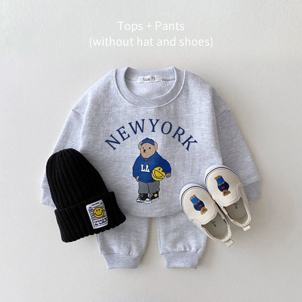 Cuddle New York Bear - Trui en broek met lange mouwen