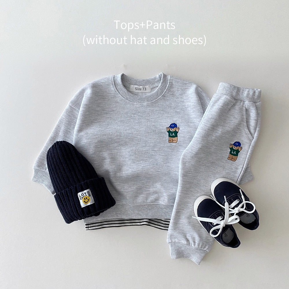 Little LA Bear-set met sweatshirt en joggingbroek