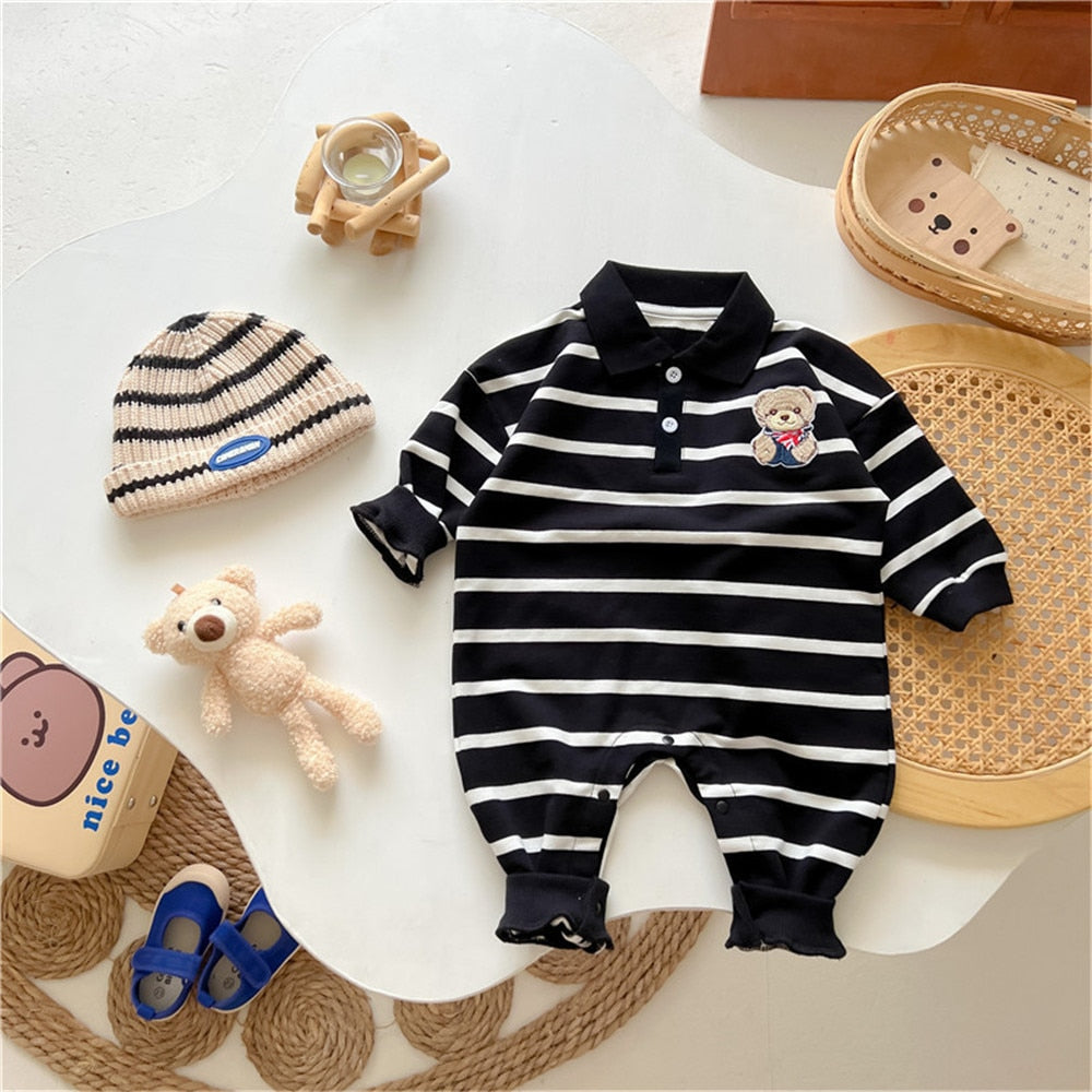 Stripe-tastic Baby Bear-y Romper