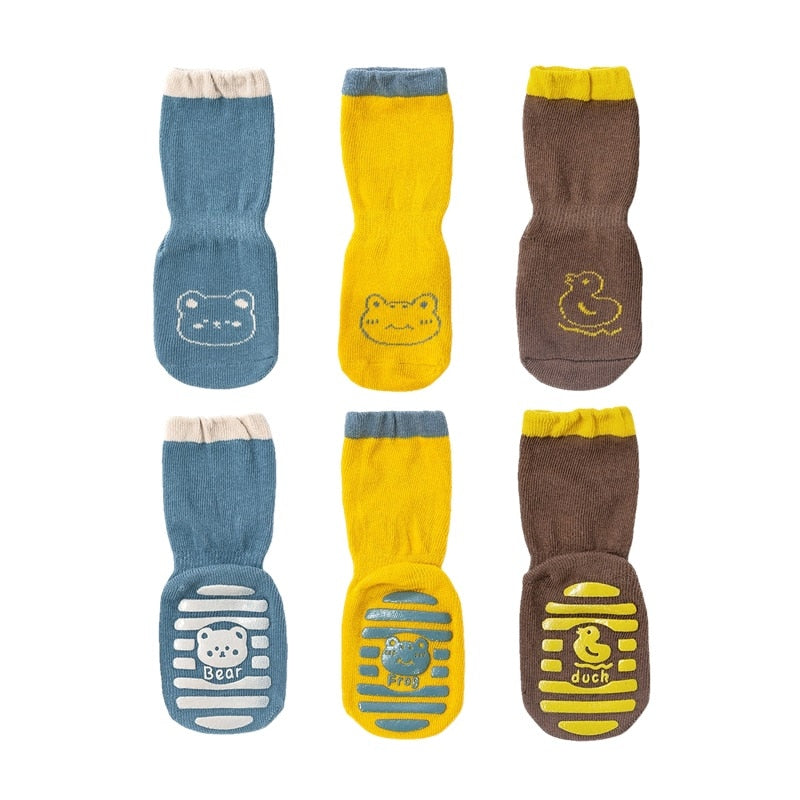 3 Pairs Socks/ Cute Cotton Toddler Socks For 0-3 Years