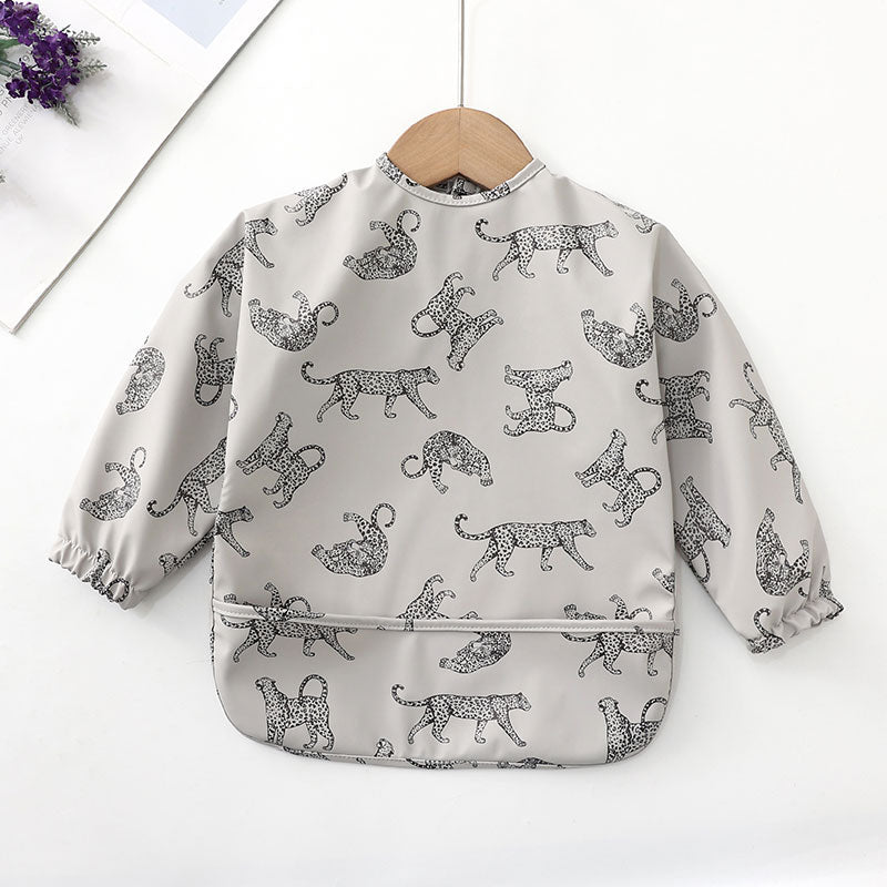 Long Sleeves Bibs/ Babies Waterproof Apron For 0-3 Years